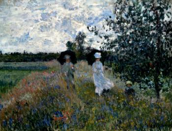 Claude Oscar Monet : Promenade Near Argenteuil